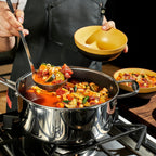 Hybrid Saucepan with Lid, 5-Qt