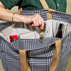 The Everything Everywhere Bag (Houndstooth-Onyx)